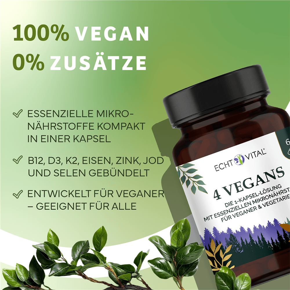 4 Vegans Kapseln