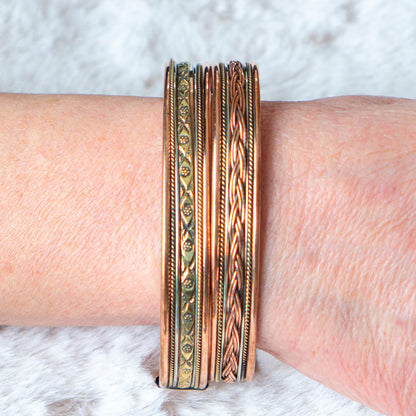 Magnetisches Kupferarmband (Set mit 2 Stück)
