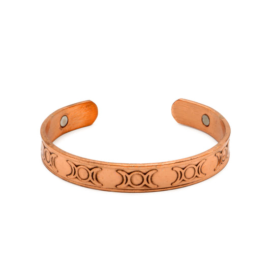 Magnetisches Kupferarmband „Mondphasen“