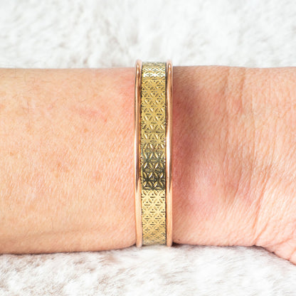 Magnetisches Kupferarmband Blume des Lebens