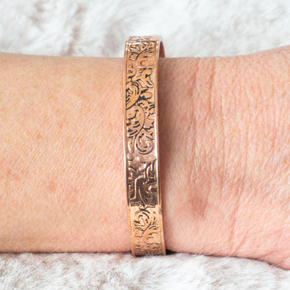 Magnetisches Kupferarmband „Blätter“
