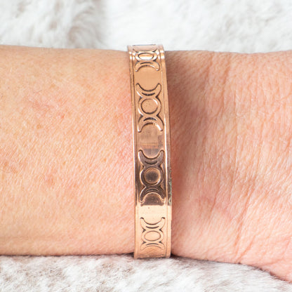 Magnetisches Kupferarmband „Mondphasen“