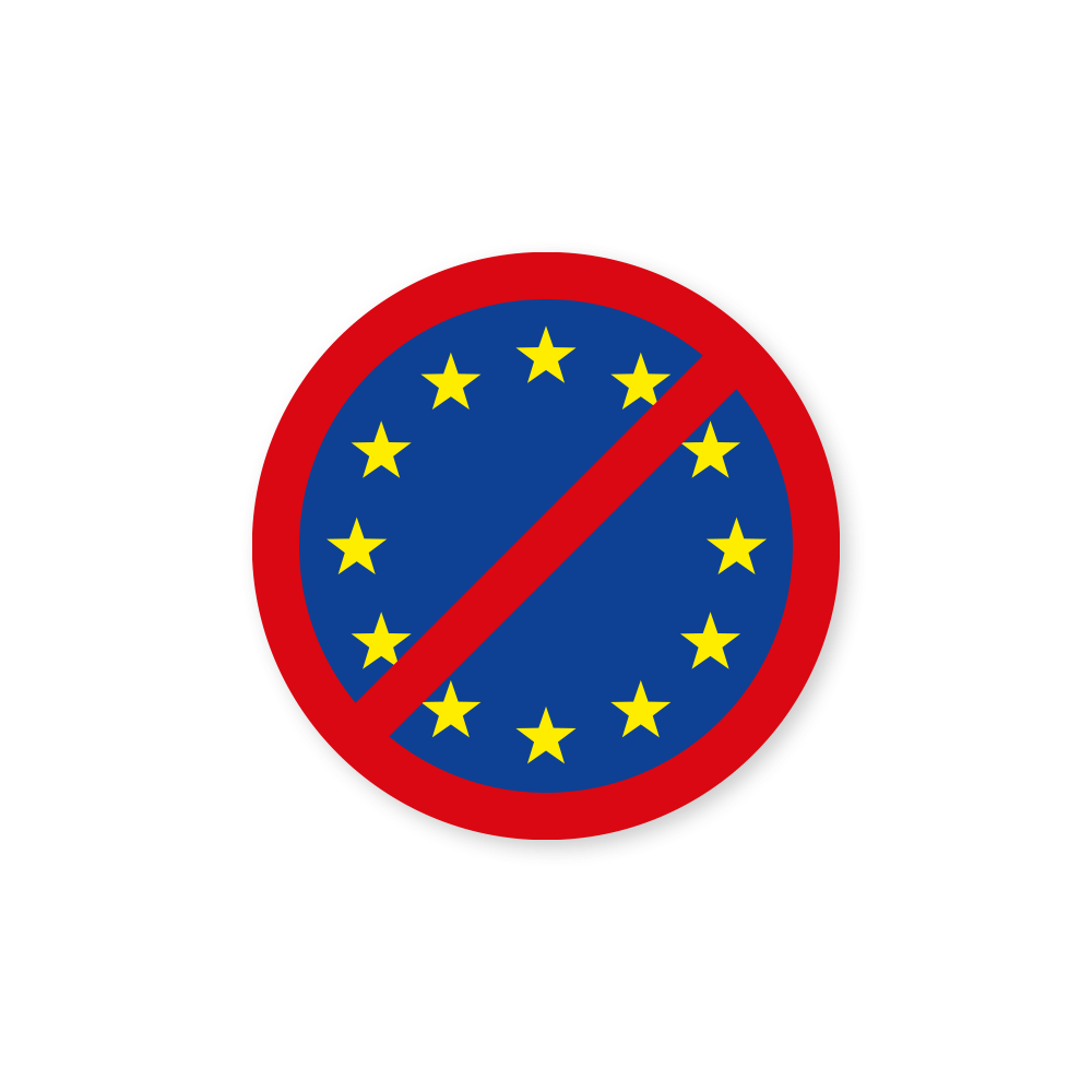 Aufkleber „Anti EU“