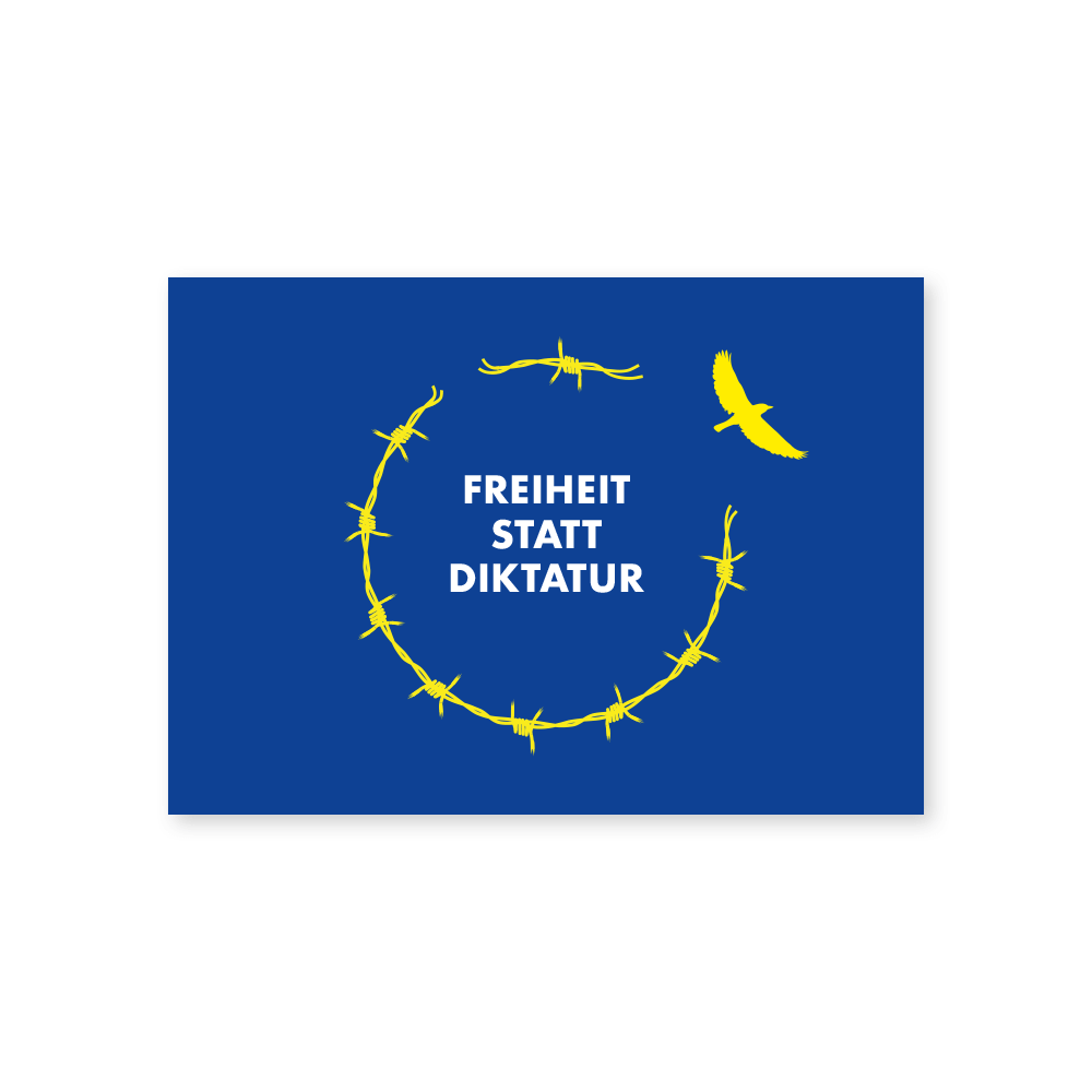 Aufkleber „Freiheit statt Diktatur“