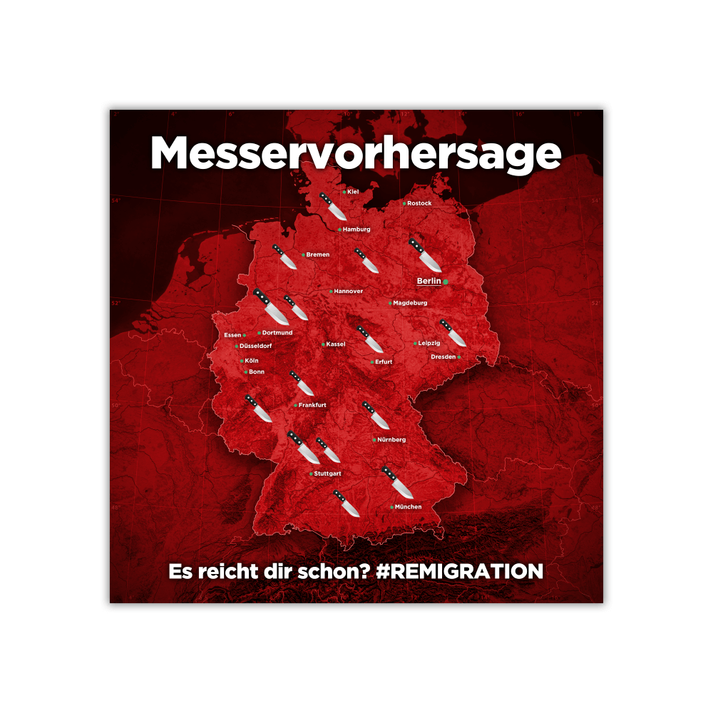 Aufkleber „Messervorhersage“