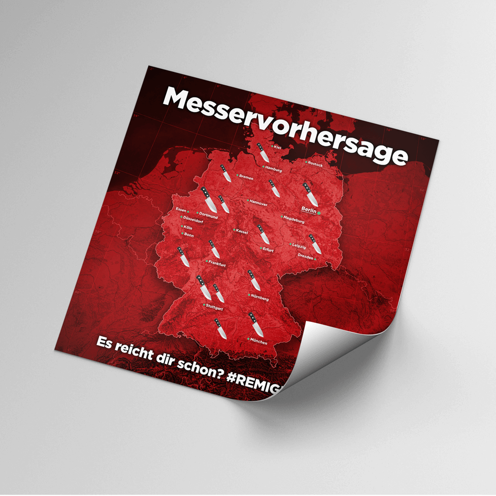 Aufkleber „Messervorhersage“