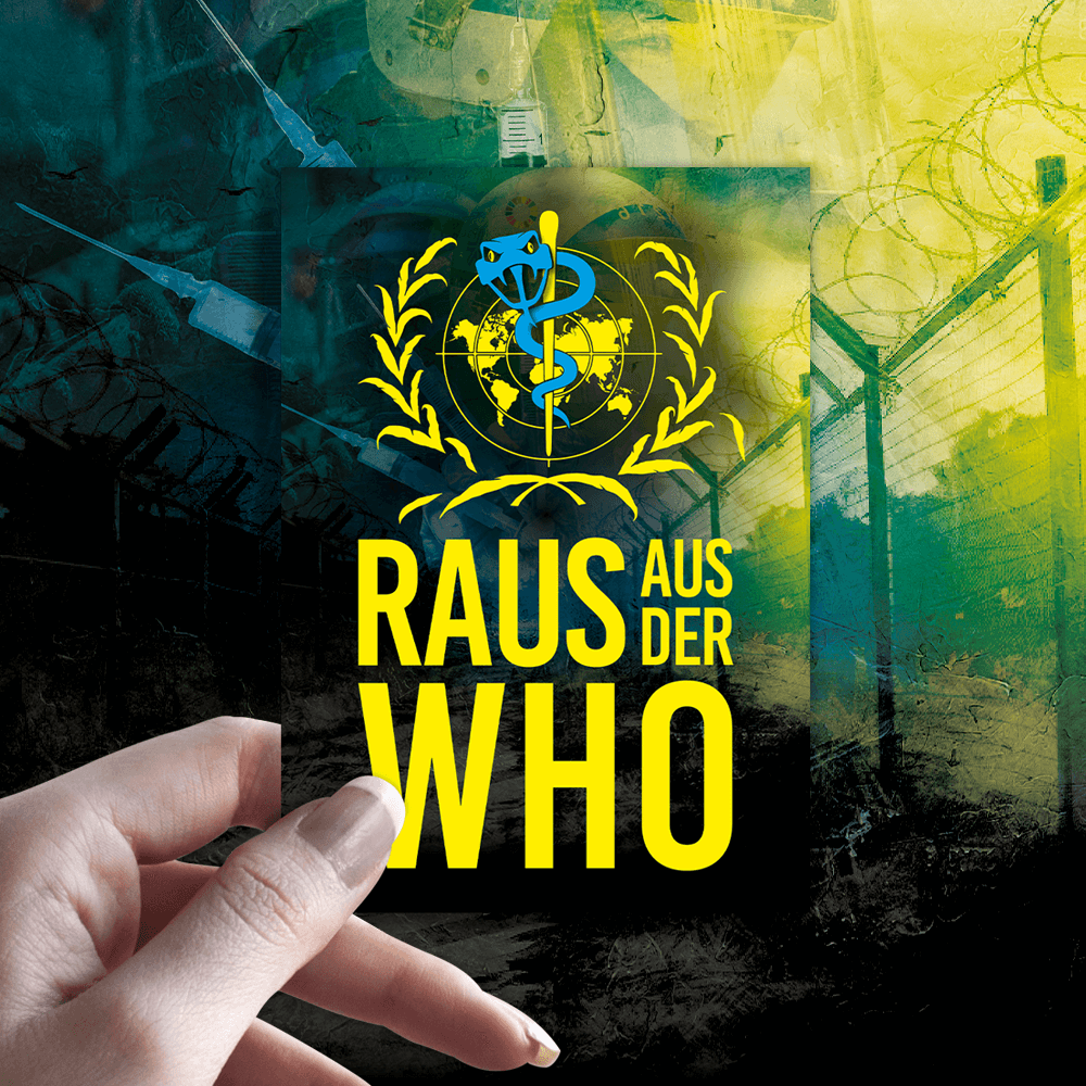 Aufkleber „Raus aus der WHO“