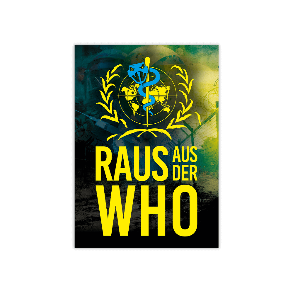 Aufkleber „Raus aus der WHO“