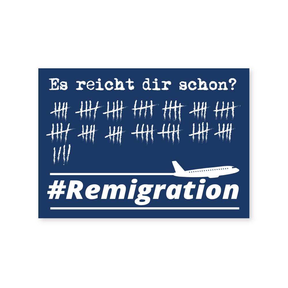 Aufkleber „Remigration“