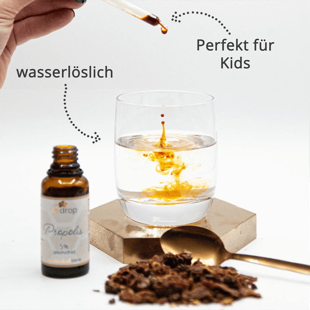 Propolis Tinktur mit Pipette 10% – alkoholfrei und wasserlöslich