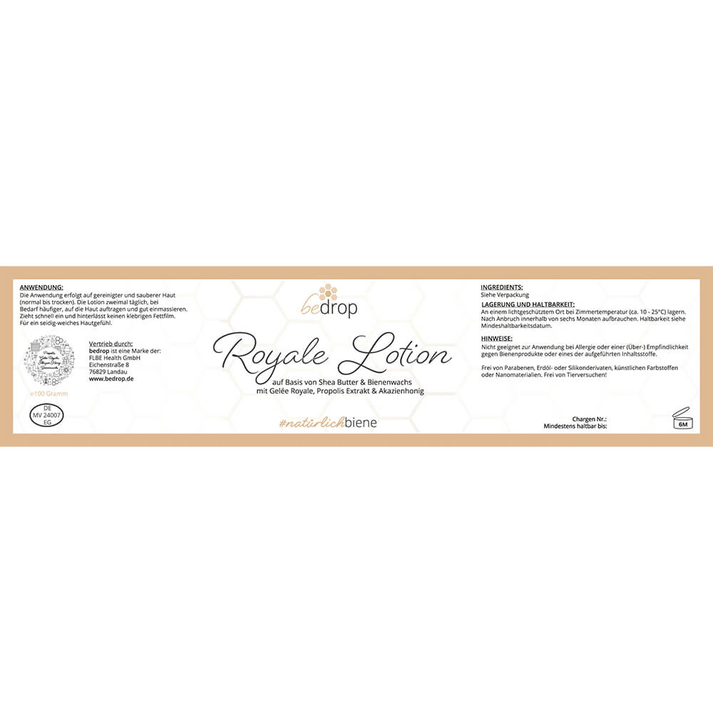 Royale Bodylotion mit Gelée Royale, Sheabutter und Akazienhonig