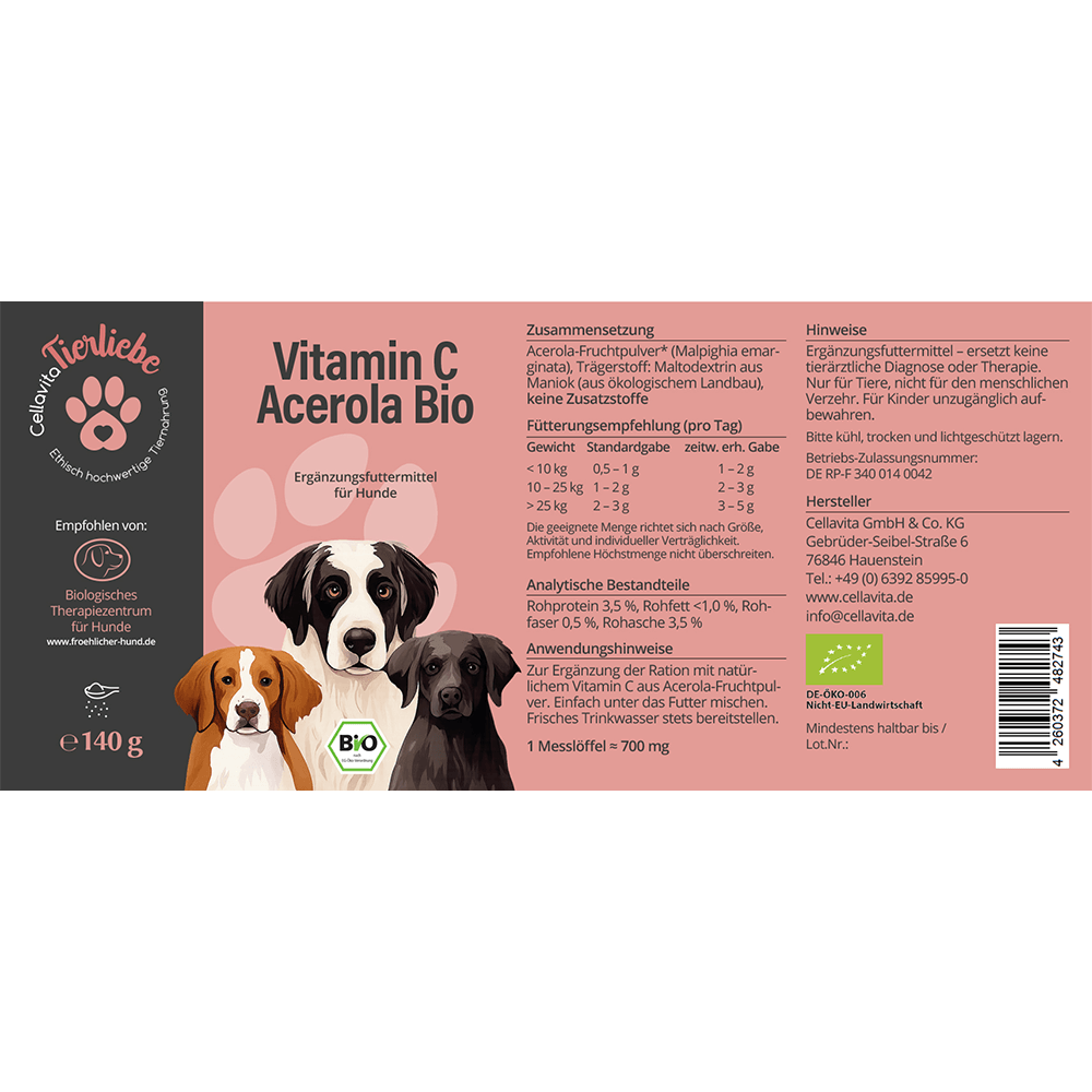 Bio Acerola Pulver für Hunde