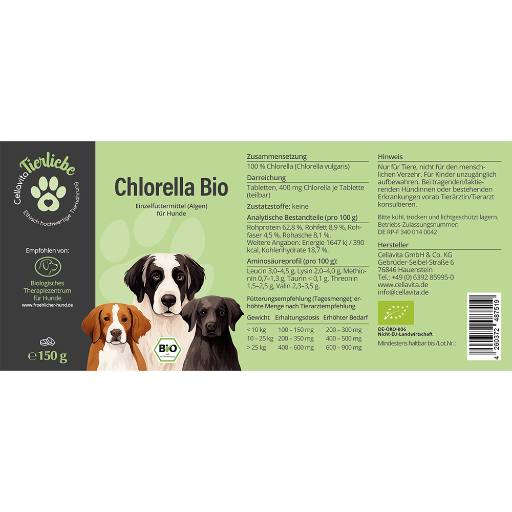 Bio Chlorella Tabs für Hunde