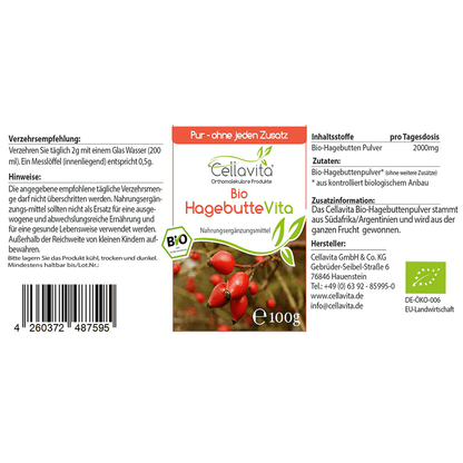 Bio Hagebutte Vita Pulver