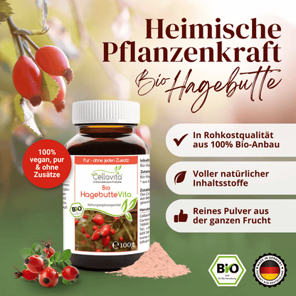 Bio Hagebutte Vita Pulver
