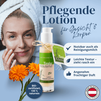 Bio Lotion für Körper und Gesicht