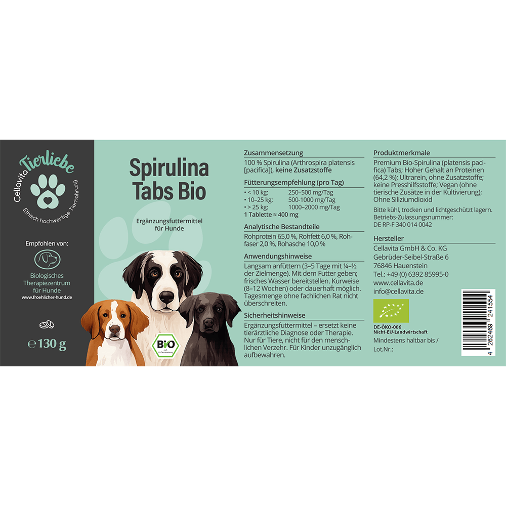 Bio Spirulina Tabs für Hunde