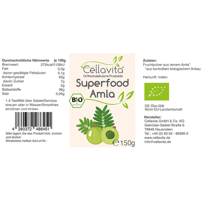 Bio Superfood Amla Pulver