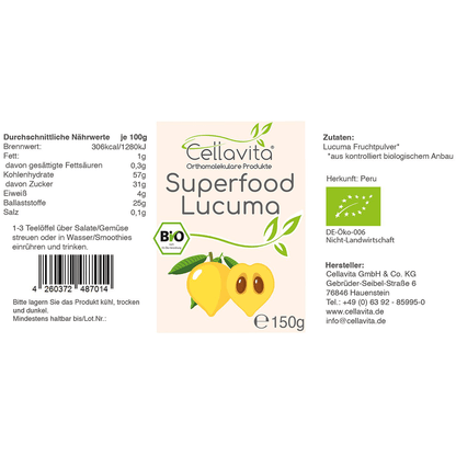 Bio Superfood Lucuma Pulver