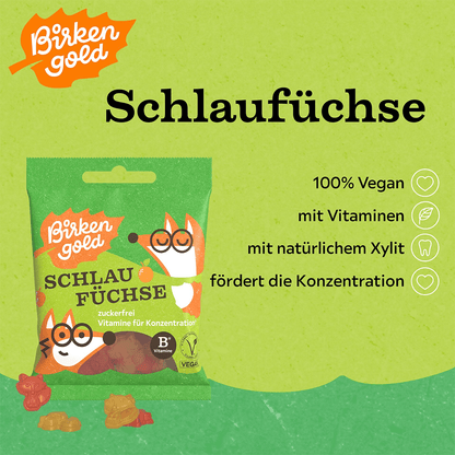 Schlaufüchse mit Vitaminen