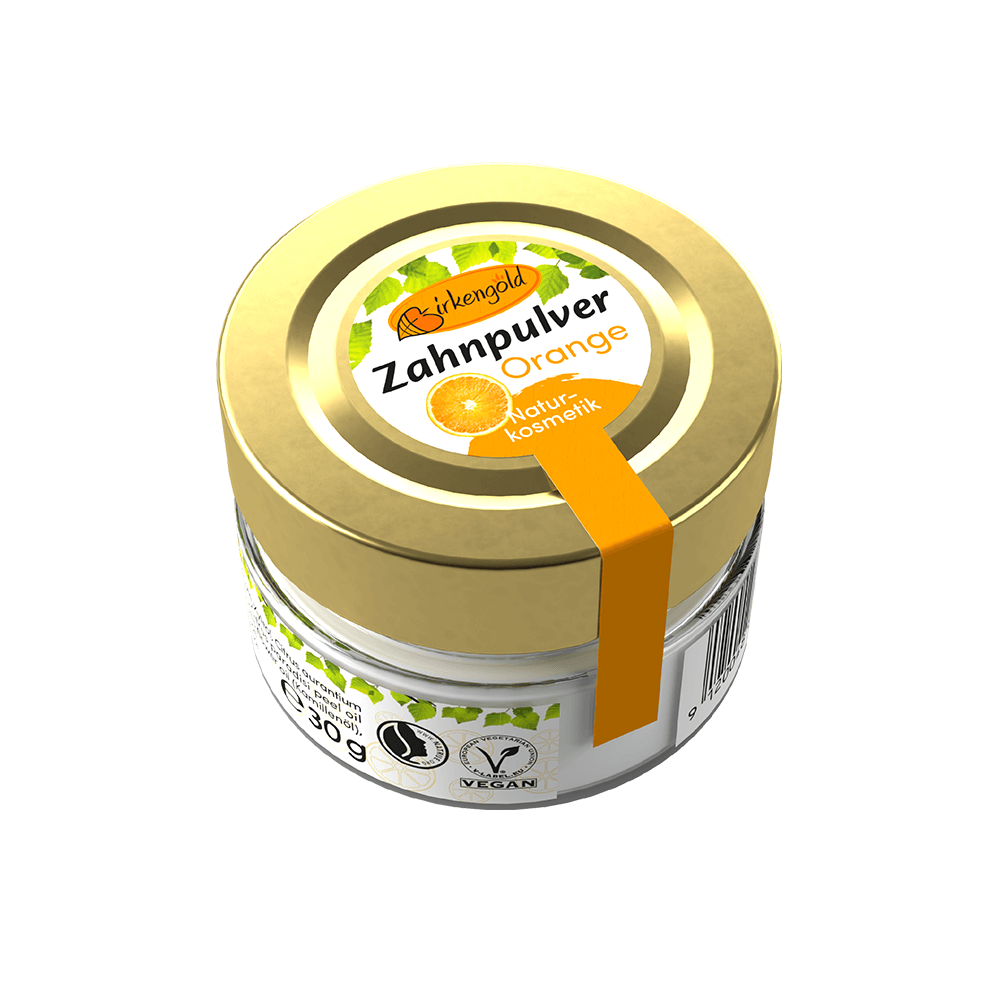 Fluoridfreies Zahnpulver Orange