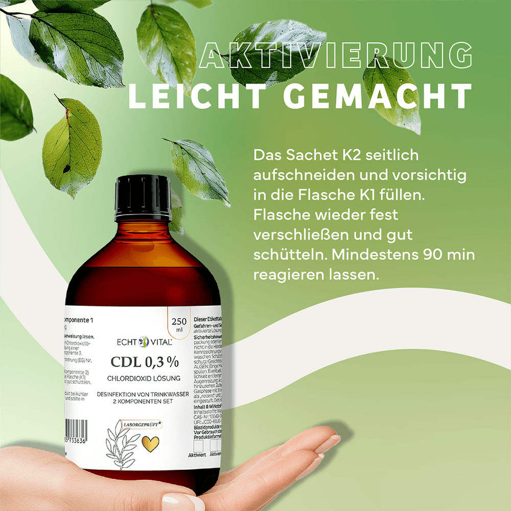 CDL/CDS Chlordioxid 0,3% 2-Komponenten-Lösung zur Selbstherstellung