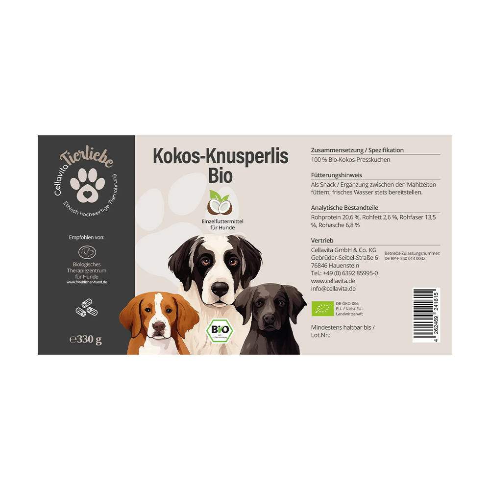 Bio Kokos Knusperlis für Hunde