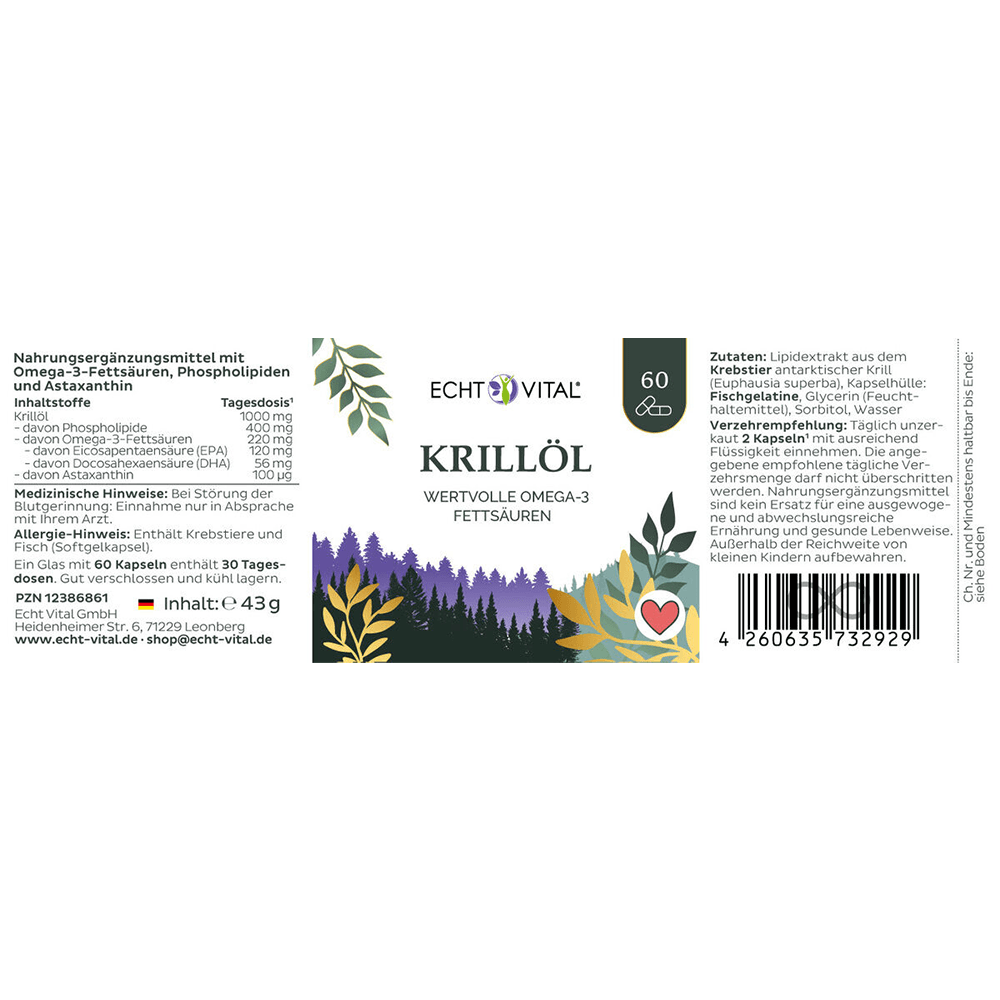 Krillöl Kapseln mit EPA und DHA