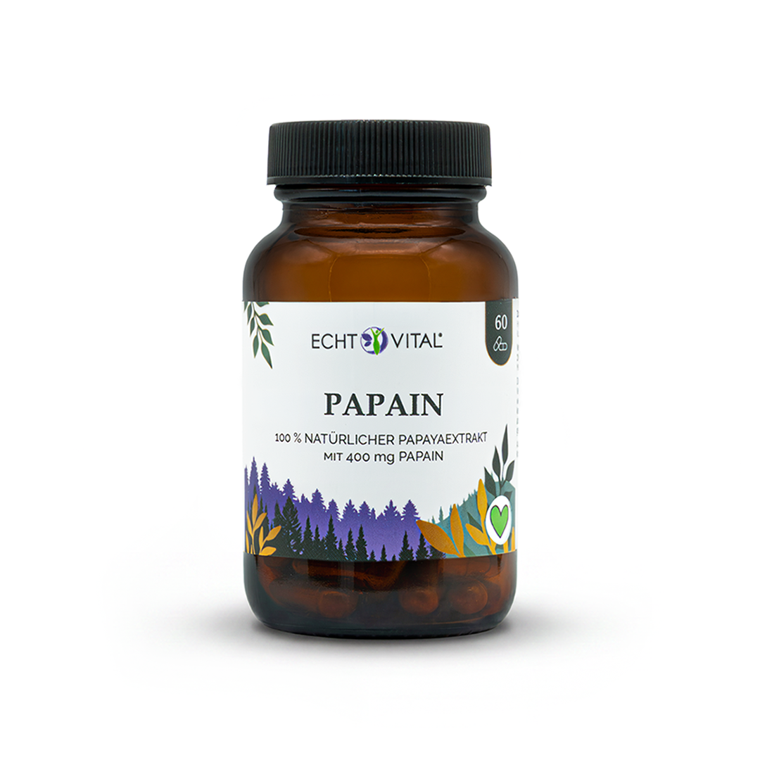 Papain Kapseln aus Papayas