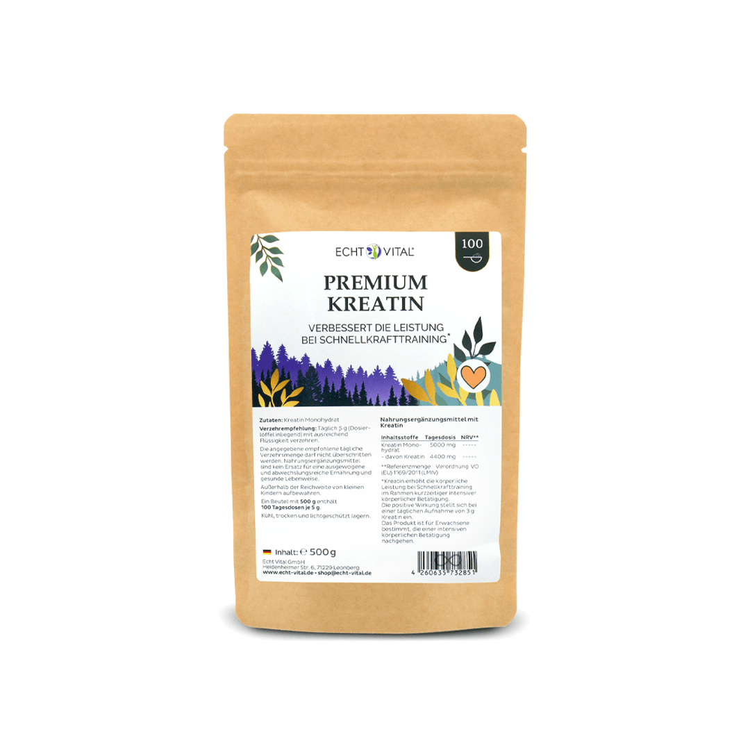 Premium Kreatin Monohydrat Pulver