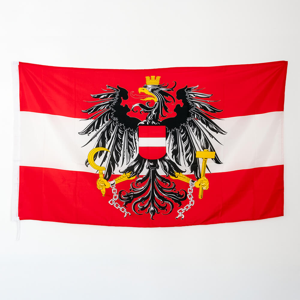 Flagge Österreich mit Adler