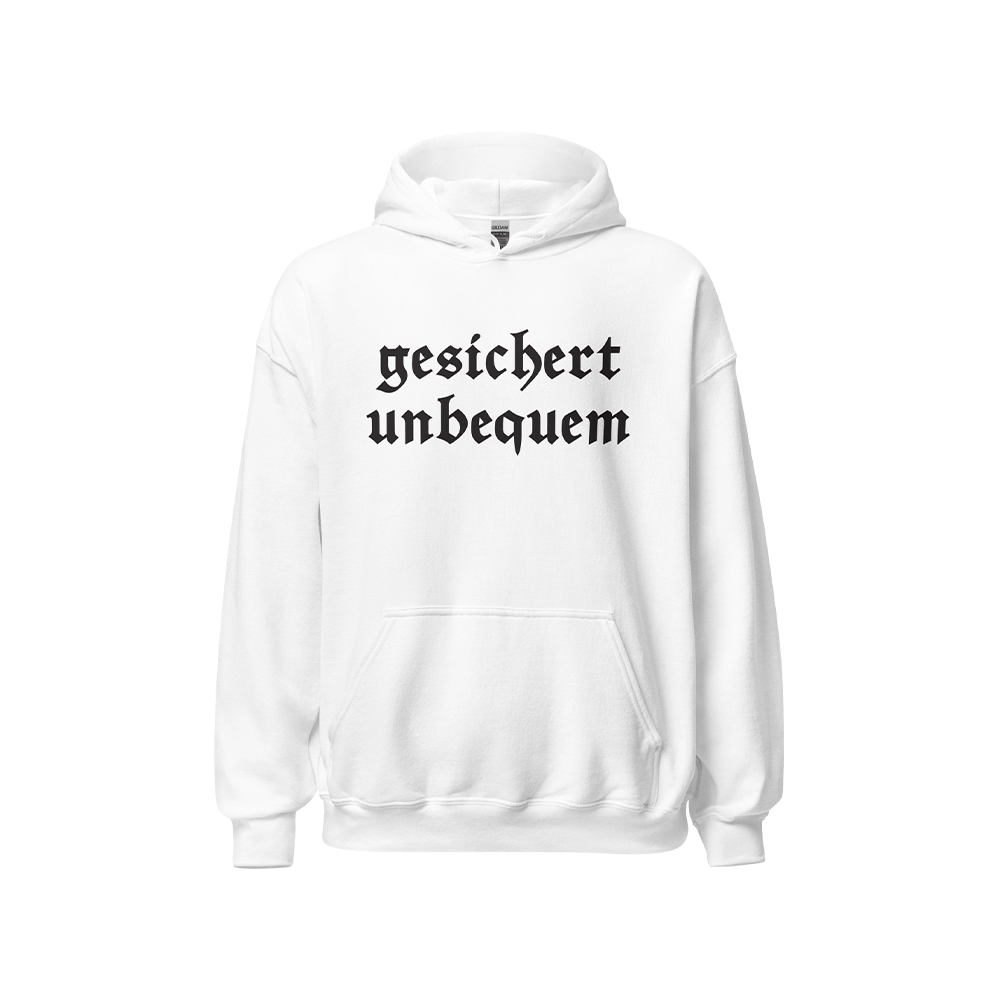 Kapuzenpullover „Gesichert unbequem“