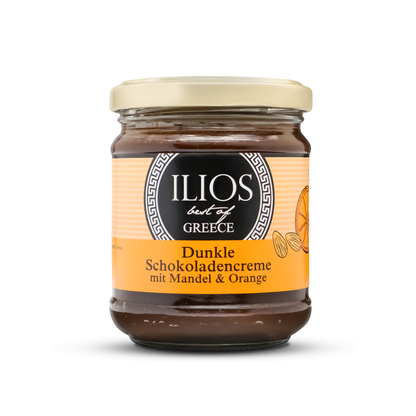 Dunkle Schokoladencreme mit Mandel und Orange (vegan)