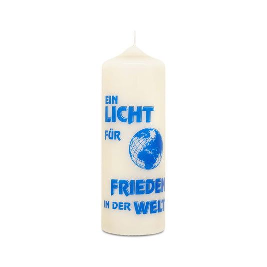 Kerze „Ein Licht für Frieden in der Welt“