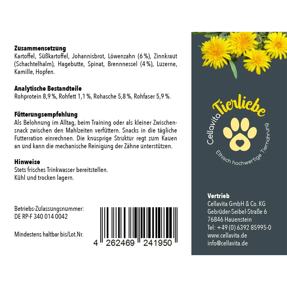 Löwenzahn, Brennnessel & Co Leckerlis für Hunde