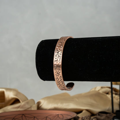Magnetisches Kupferarmband „Blätter“