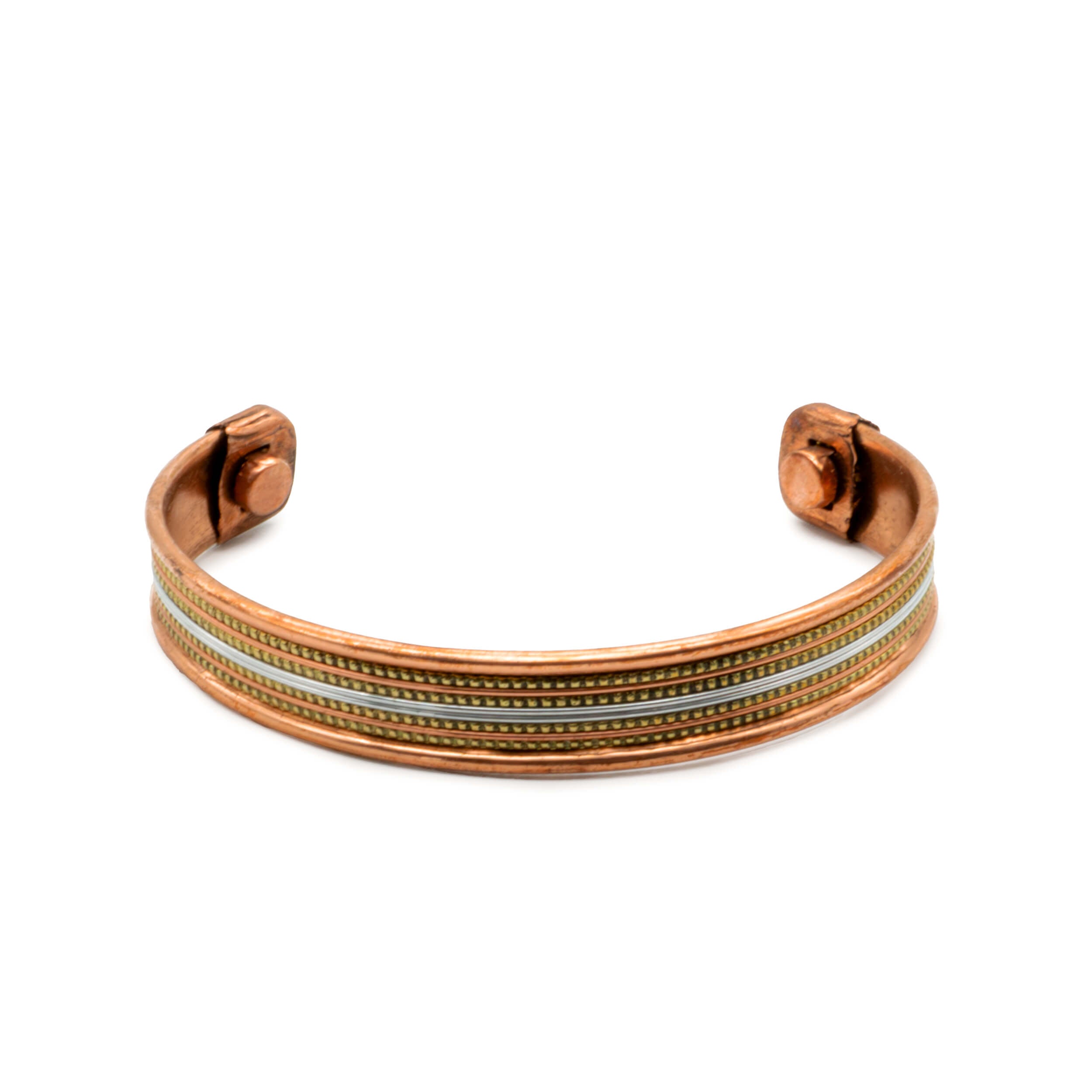 Magnetisches Kupferarmband „Linienmuster“