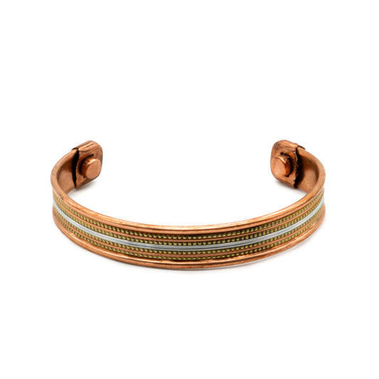 Magnetisches Kupferarmband „Linienmuster“