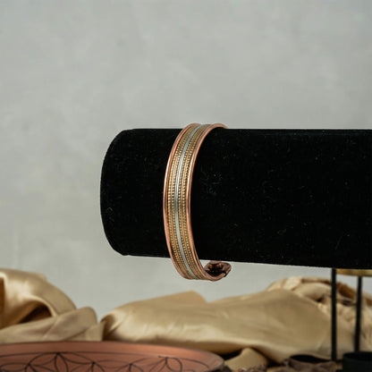 Magnetisches Kupferarmband „Linienmuster“