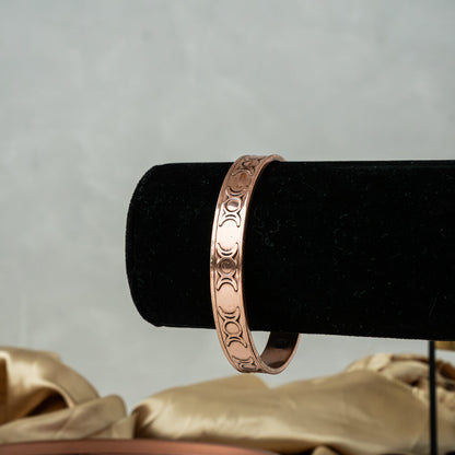 Magnetisches Kupferarmband „Mondphasen“