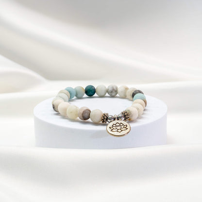 Mala Armband Amazonit mit Lotus