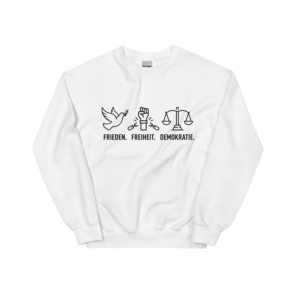 Pullover „Frieden. Freiheit. Demokratie.“