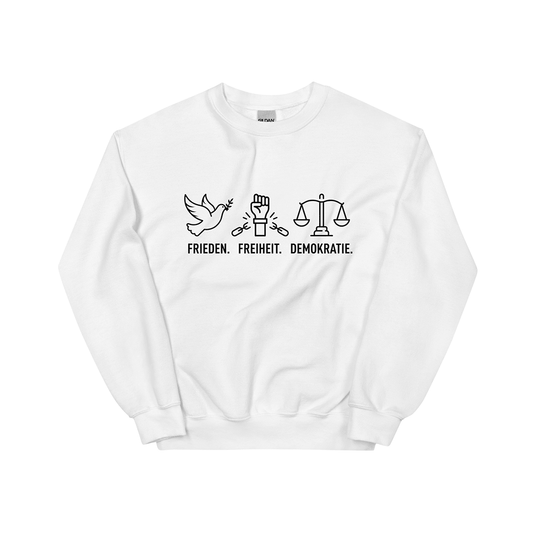 Pullover „Frieden. Freiheit. Demokratie.“