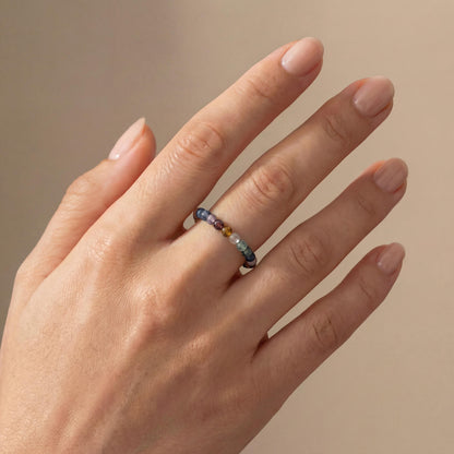 Ring 7 Chakra Steine