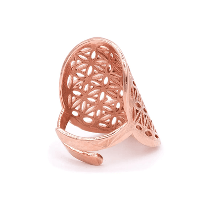 Ring Blume des Lebens Messing