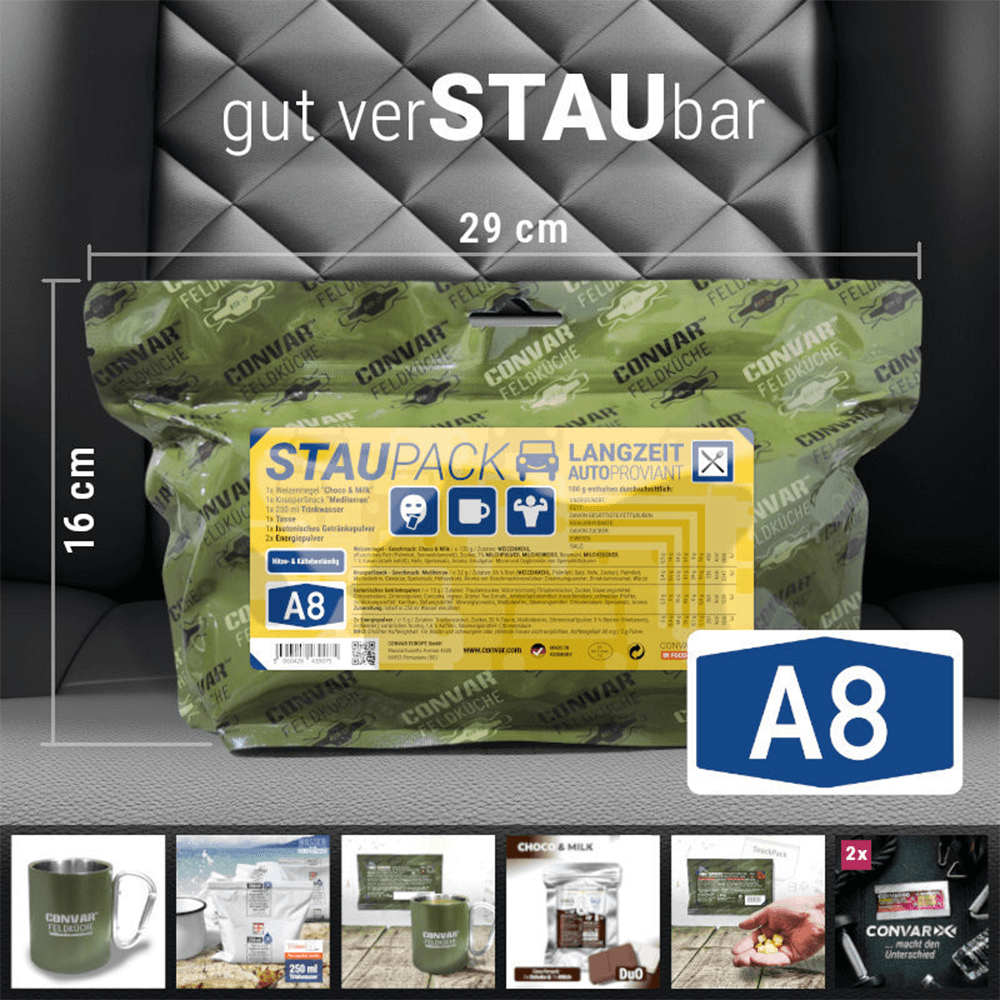 Staupack A8 Langzeit Autoproviant