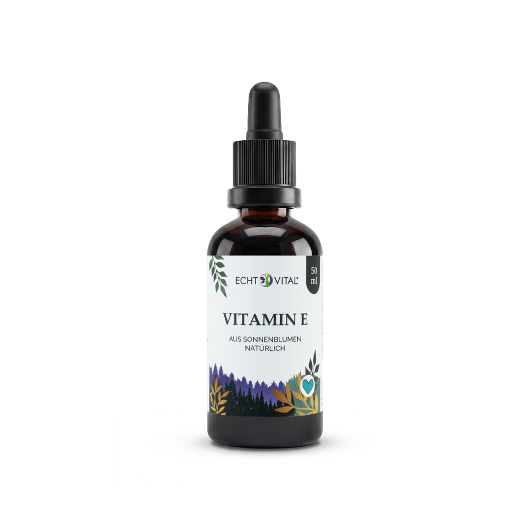 Vitamin E Tropfen aus Sonnenblumen
