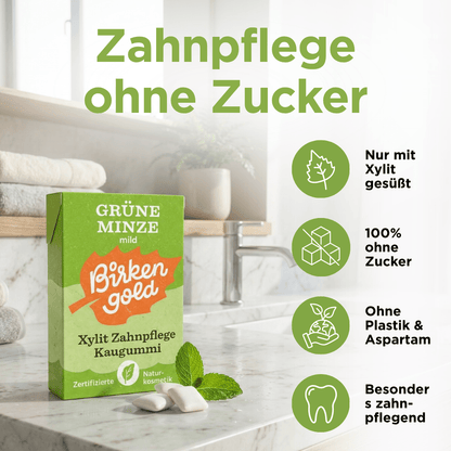 Xylit Zahnpflege Kaugummi Grüne Minze