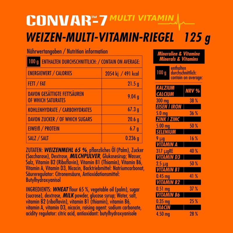 CONVAR High Energy Bar – Multi Vitamin (125g)